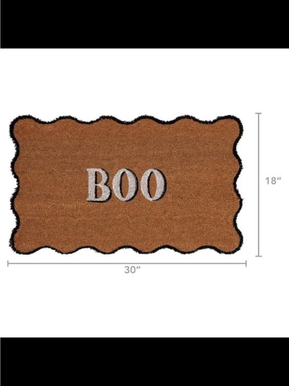My Texas House Scallop Boo Coir Doormat Halloween, 18x30